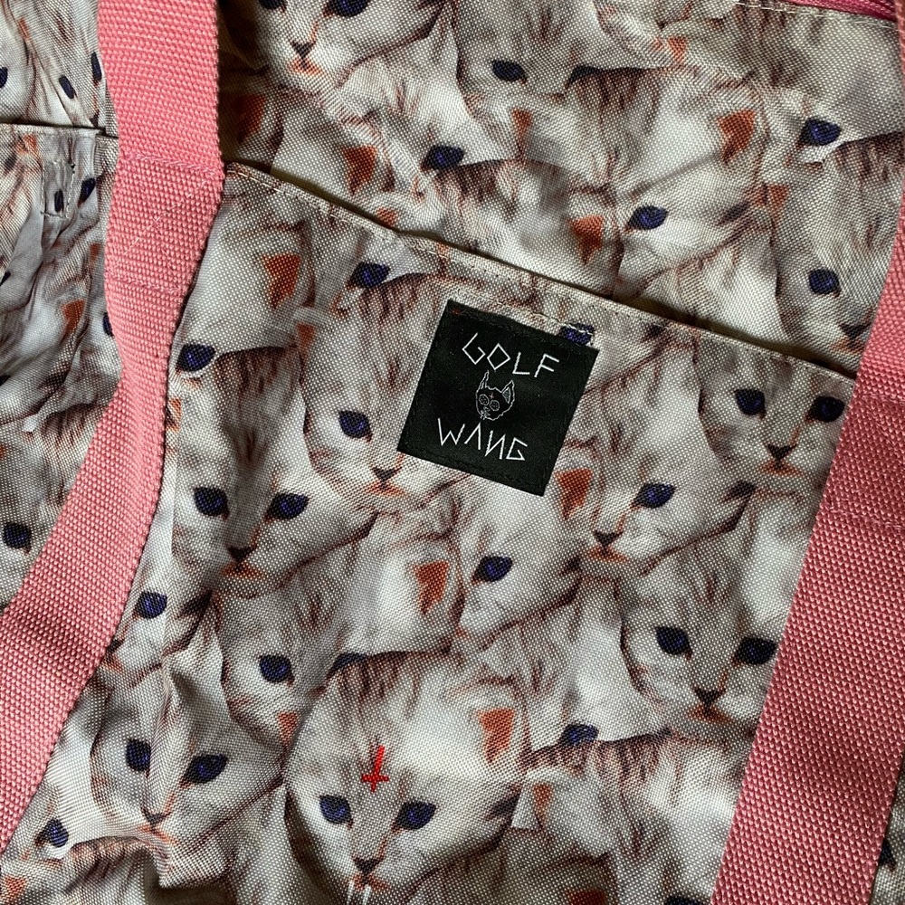 ODD FUTURE GOLF WANG Cat Print Duffle Bag